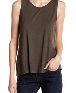 Halogen Keyhole Back Tank Top Grey Beluga XL